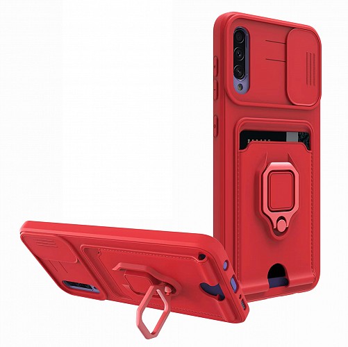 Bodycell Multifunction Case Με Κορδονι Samsung A50/A30s Red