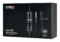 SYNCO μικρόφωνο Lav-S8 με clip-on, omnidirectional, 3.5mm, 8m, μαύρο SY-S8-BK