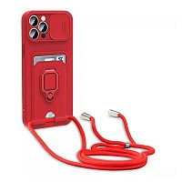 Bodycell Multifunction Case Με Κορδονι Samsung S20 FE Red