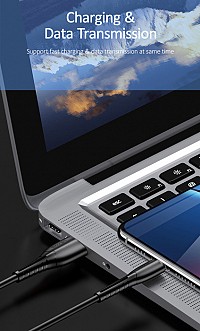 USAMS καλώδιο Lightning σε USB US-SJ364, 10W, 1m, μαύρο SJ364USB01