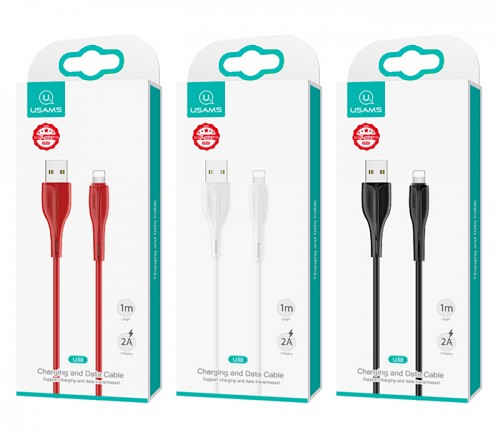 USAMS καλώδιο Lightning σε USB US-SJ371, 2A, 1m, λευκό SJ371USB02