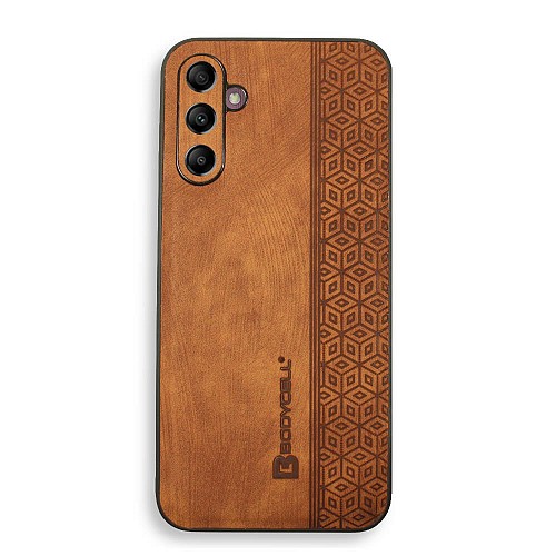 Bodycell Pattern Leather Backcover Samsung A14  Brown
