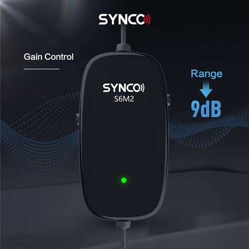 SYNCO μικρόφωνο Lav-S6M2, clip-on, omnidirectional, 3.5mm, 400mAh, μαύρο SY-S6M2
