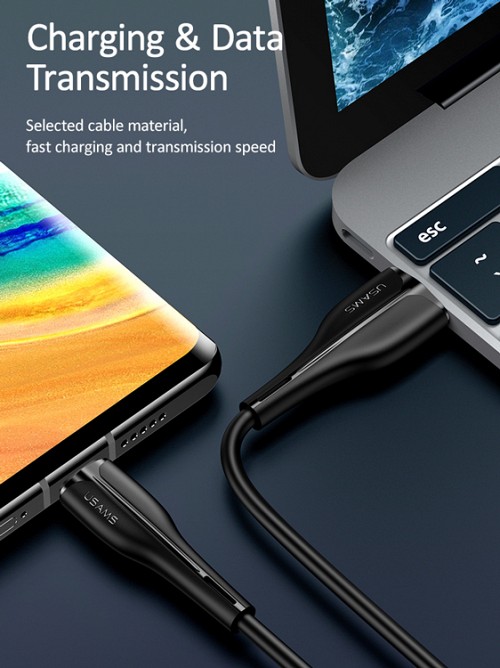 USAMS καλώδιο USB-C σε USB US-SJ372, 10W, 1m, μαύρο SJ372USB01