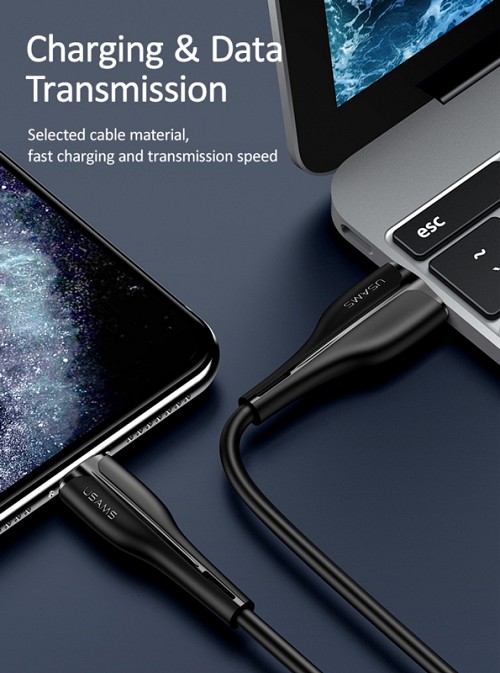 USAMS καλώδιο Lightning σε USB US-SJ371, 2A, 1m, λευκό SJ371USB02