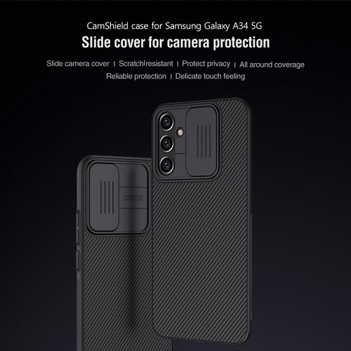 NILLKIN θήκη CamShield για Samsung Galaxy A34 5G, μαύρη 6902048261280