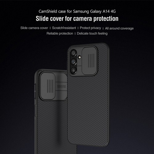 NILLKIN θήκη CamShield για Samsung Galaxy A14 4G, μαύρη 6902048262843