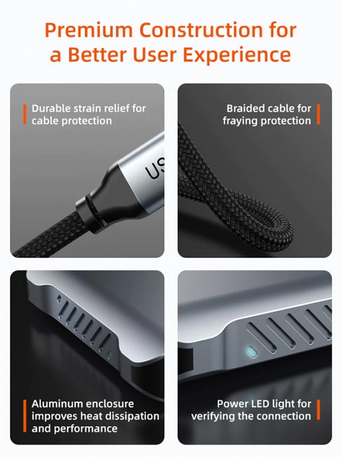 CABLETIME docking station CT-CM2H4K-AG, 4 θυρών, USB-C, 4K, 100W, γκρι CT-CM2H4K-AG