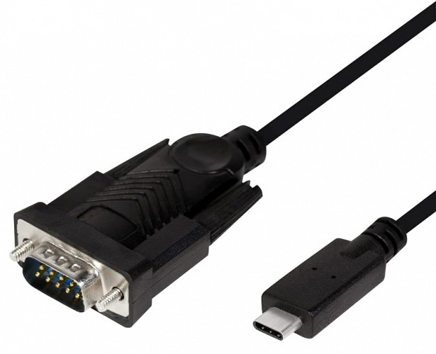 POWERTECH καλώδιο USB-C σε σειριακή RS-232 CAB-UC061, 1.8m, μαύρο CAB-UC061