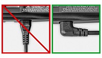 GOOBAY καλώδιο τροφοδοσίας Euro 97350, γωνιακό, 2x0.75 mm², 2m, μαύρο 97350