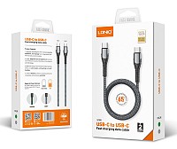 LDNIO καλώδιο USB-C σε USB-C LC102, 65W PD, 2m, γκρι 6933138690833