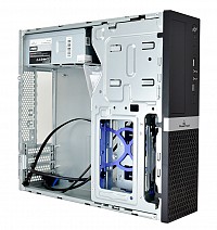 POWERTECH PC Case PT-1099  250W PSU, Micro-ATX, 356x102x338mm,  PT-1099