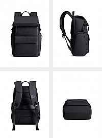 ARCTIC HUNTER τσάντα πλάτης B00562 με θήκη laptop 15.6, 20L, USB, μαύρη B00562-BK