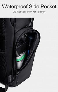 ARCTIC HUNTER τσάντα πλάτης B00562 με θήκη laptop 15.6, 20L, USB, μαύρη B00562-BK