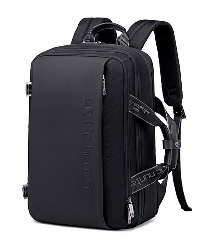 ARCTIC HUNTER τσάντα πλάτης B00540 με θήκη laptop 15.6, 18L, μαύρη B00540-BK
