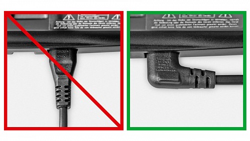 GOOBAY καλώδιο τροφοδοσίας Euro 97350, γωνιακό, 2x0.75 mm², 2m, μαύρο 97350