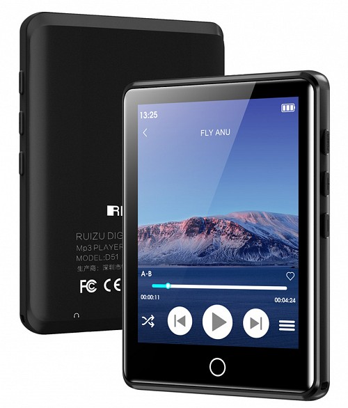 RUIZU MP3 player M6 με οθόνη αφής 2.8, 8GB, Bluetooth, ελληνικό μενού, μαύρο M6-8GB