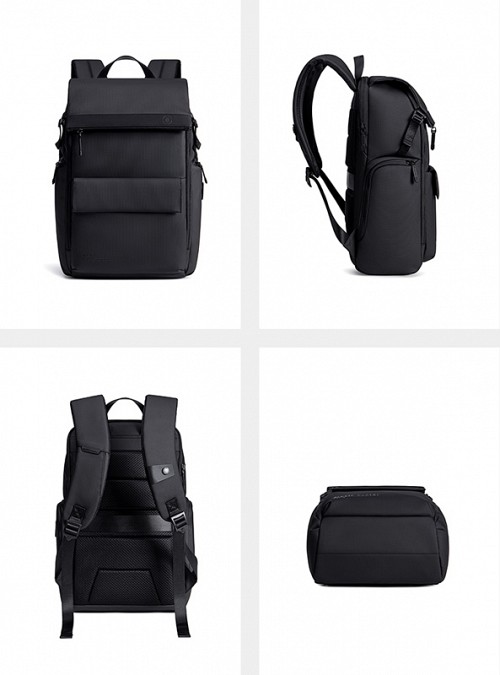ARCTIC HUNTER τσάντα πλάτης B00562 με θήκη laptop 15.6, 20L, USB, μαύρη B00562-BK