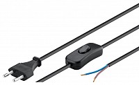 POWERTECH καλώδιο τροφοδοσίας CAB-P033 με διακόπτη, 0.75mm², 1.5m, μαύρο CAB-P033