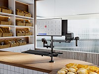 BRATECK βάση γραφείου PMM-02LD για 2x οθόνες 17-32/POS/πληκτρολόγιο PMM-02LD