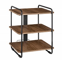 BRATECK ραφιέρα δαπέδου SFR-04, 45.4x40x49.6cm, έως 90kg, καφέ-μαύρο SFR-04