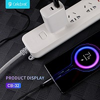CELEBRAT καλώδιο Lightning σε USB CB-32, 12W, 1m, μαύρο CB-32A-L