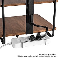 BRATECK ραφιέρα δαπέδου SFR-04, 45.4x40x49.6cm, έως 90kg, καφέ-μαύρο SFR-04