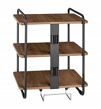 BRATECK ραφιέρα δαπέδου SFR-04, 45.4x40x49.6cm, έως 90kg, καφέ-μαύρο SFR-04