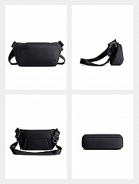 ARCTIC HUNTER τσάντα Crossbody Y00561 με θήκη tablet, 4L, μαύρη Y00561-BK