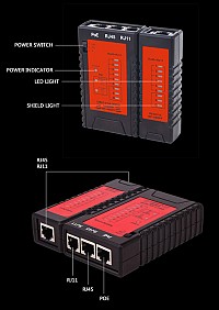 NOYAFA tester καλωδίων δικτύου NF-468PF για PoE RJ45 & RJ11 NF-468PF