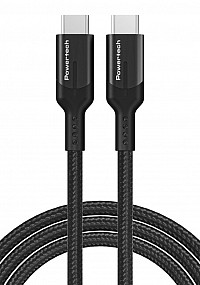 POWERTECH καλώδιο USB-C PTR-0136, PD 100W, 20Gbps, copper, 1m, μαύρο PTR-0136