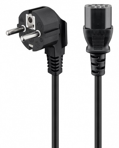 POWERTECH καλώδιο τροφοδοσίας CAB-P032, 3x 1mm², 5m, μαύρο CAB-P032