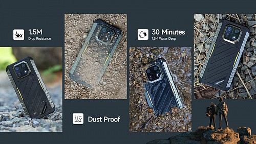 ULEFONE smartphone Armor 22, 6.58, 8/128GB, 6600mAh, IP68/IP69K, μαύρο ARMOR22-128-BK