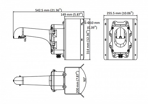 HIKVISION HIWATCH βάση κάμερας DS-1604ZJ-BOX-CORNER, μεταλλική, λευκή DS-1604ZJ-BOX-CORNER