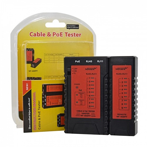 NOYAFA tester καλωδίων δικτύου NF-468PF για PoE RJ45 & RJ11 NF-468PF