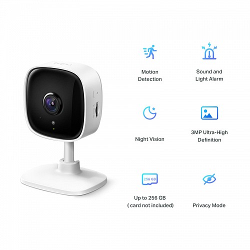 TP-LINK smart κάμερα Tapo C110, 2K, motion detection, Wi-Fi, Ver. 2.0 TAPO-C110