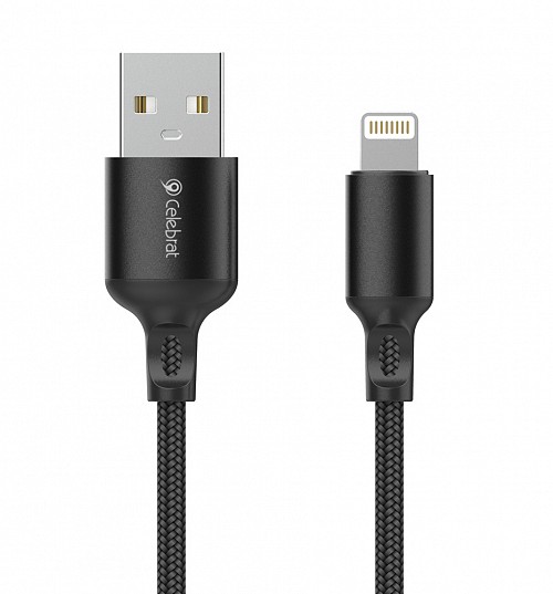 CELEBRAT καλώδιο Lightning σε USB CB-32, 12W, 1m, μαύρο CB-32A-L