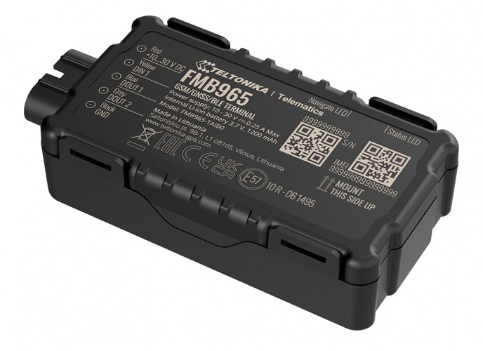 TELTONIKA GPS Tracker για μηχανές FMB965, GSM/GPRS/GNSS, Bluetooth FMB9653E8T01