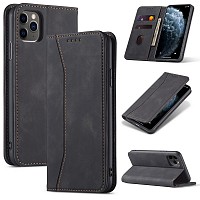 Bodycell Book Case Pu Leather iPhone 15 Pro Max Black