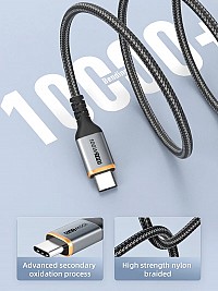 CABLETIME καλώδιο USB-C CT-CM100, 100W PD, 2m, μαύρο CT-CM100-AG2