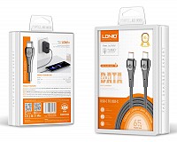 LDNIO καλώδιο USB-C σε USB-C LC861C, 65W PD, 1m, γκρι 6933138601310