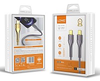 LDNIO καλώδιο USB-C σε USB-C LC651C, 65W, 1m, χρυσό 6933138601211