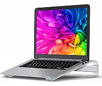 POWERTECH μεταλλική βάση laptop PT-1161, έως 18, ασημί PT-1161