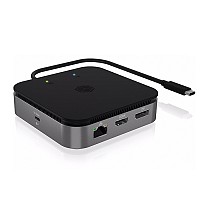 Σταθμός σύνδεσης 7 θυρών με πολλαπλές λειτουργίες και με ενσωματωμένο καλώδιο USB4 Gen 3x2 Type-C ICY BOX IB-DK408-C41