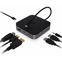 Σταθμός σύνδεσης 7 θυρών με πολλαπλές λειτουργίες και με ενσωματωμένο καλώδιο USB4 Gen 3x2 Type-C ICY BOX IB-DK408-C41