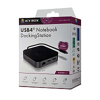 Σταθμός σύνδεσης 7 θυρών με πολλαπλές λειτουργίες και με ενσωματωμένο καλώδιο USB4 Gen 3x2 Type-C ICY BOX IB-DK408-C41