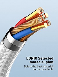 LDNIO καλώδιο USB-C σε USB-C LC861C, 65W PD, 1m, γκρι 6933138601310