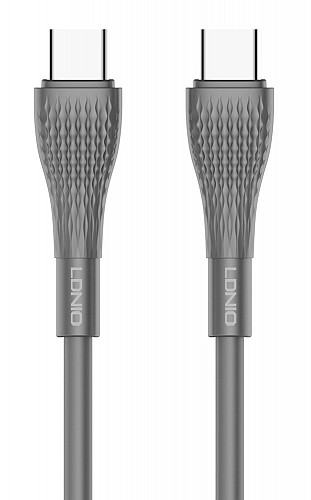 LDNIO καλώδιο USB-C σε USB-C LC671C, 65W PD, 1m, γκρι 6933138601273