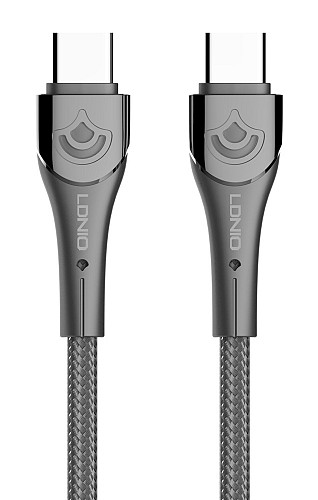 LDNIO καλώδιο USB-C σε USB-C LC861C, 65W PD, 1m, γκρι 6933138601310