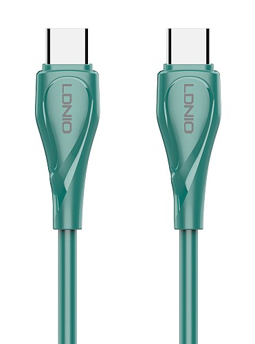 LDNIO καλώδιο USB-C σε USB-C LC611C, 65W PD, 1m, πράσινο 5210131078600